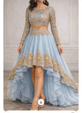 Celeste High-Low Couture Lehenga Set/skirt top set